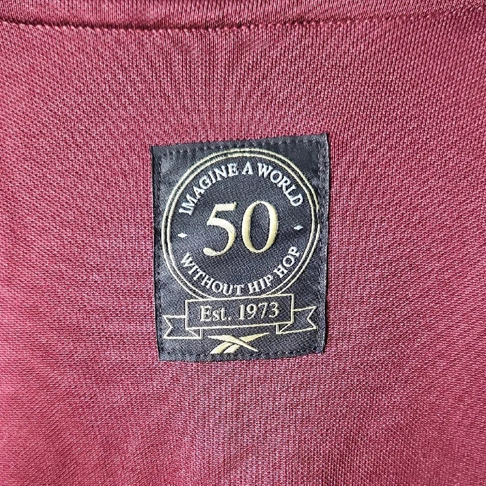 Reebok Men's Hip Hop Track Performance Jacket in Burgundy Large NWT